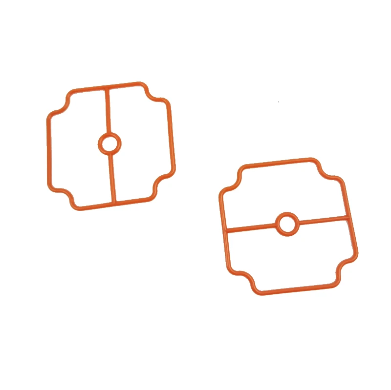 Molded Silicone Enclosure Gasket with Center Eyelet and Dividing Rib Molded Silicone Enclosure Gasket with Center Eyelet and Dividing Rib